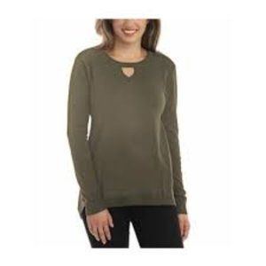 One A Womens Long Sleeve Hi-Low Knit Sweater Top New With Tags